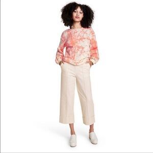 Rachel Comey X Target Designer Cream High Rise Cuff Straight Leg Pants
